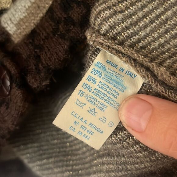 La Squadra Vintage Wool Fall Cardigan Size Large - Picture 5 of 7